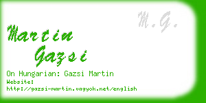 martin gazsi business card